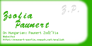 zsofia paunert business card